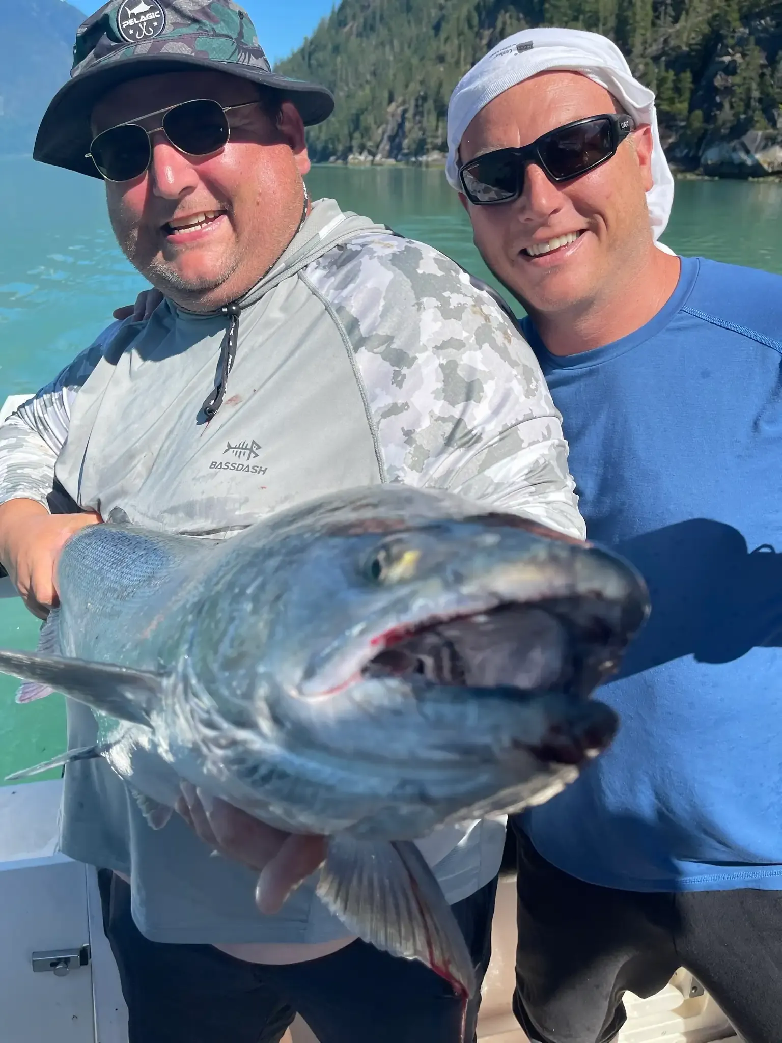 Two Anglers Chinook Salmon Turquoise Water